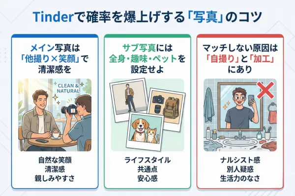 Tinder(ティンダー)でヤレる確率を爆上げする「写真」のコツ
