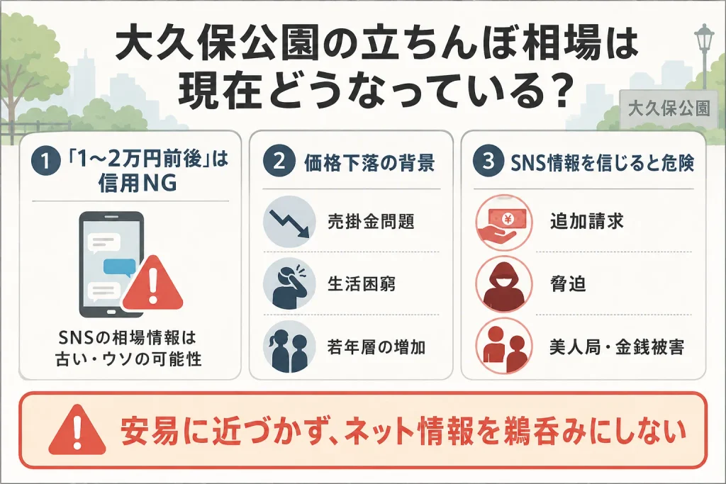 大久保公園の立ちんぼ相場は現在どうなっている?